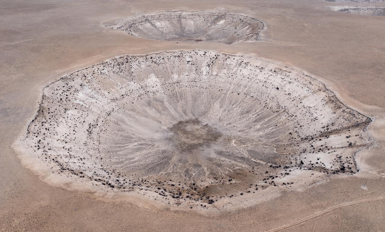 An aerial view of sinkholes in Konya, Türkiye, Dec. 5, 2025. (AA Photo)