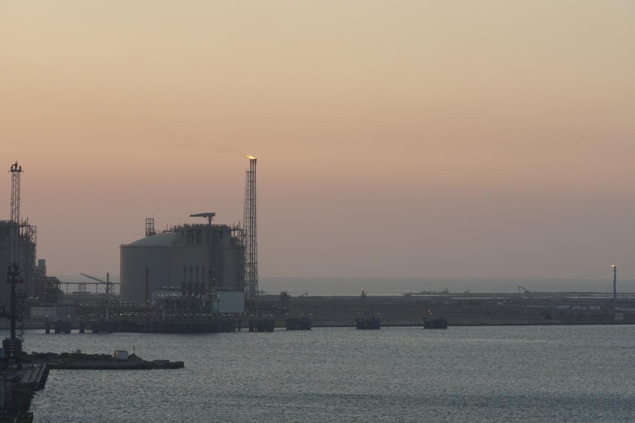 An offshore natural gas liquefaction terminal in Egypt. (Adobe Stock Photo)
