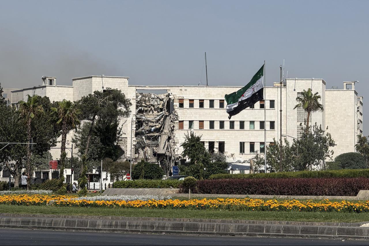 A view of damaged Syrian General Staff Headquarters following multiple Israeli airstrikes in central Damascus, Syria on July 16, 2025. (AA Photo)
