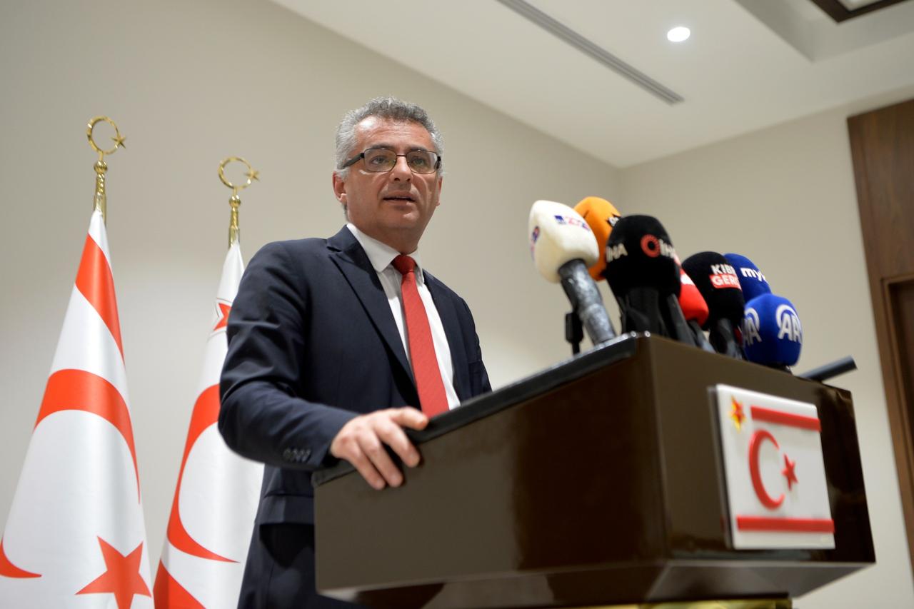 Turkish Cypriot President Erhurman says Cyprus talks cannot begin without full four-point framework