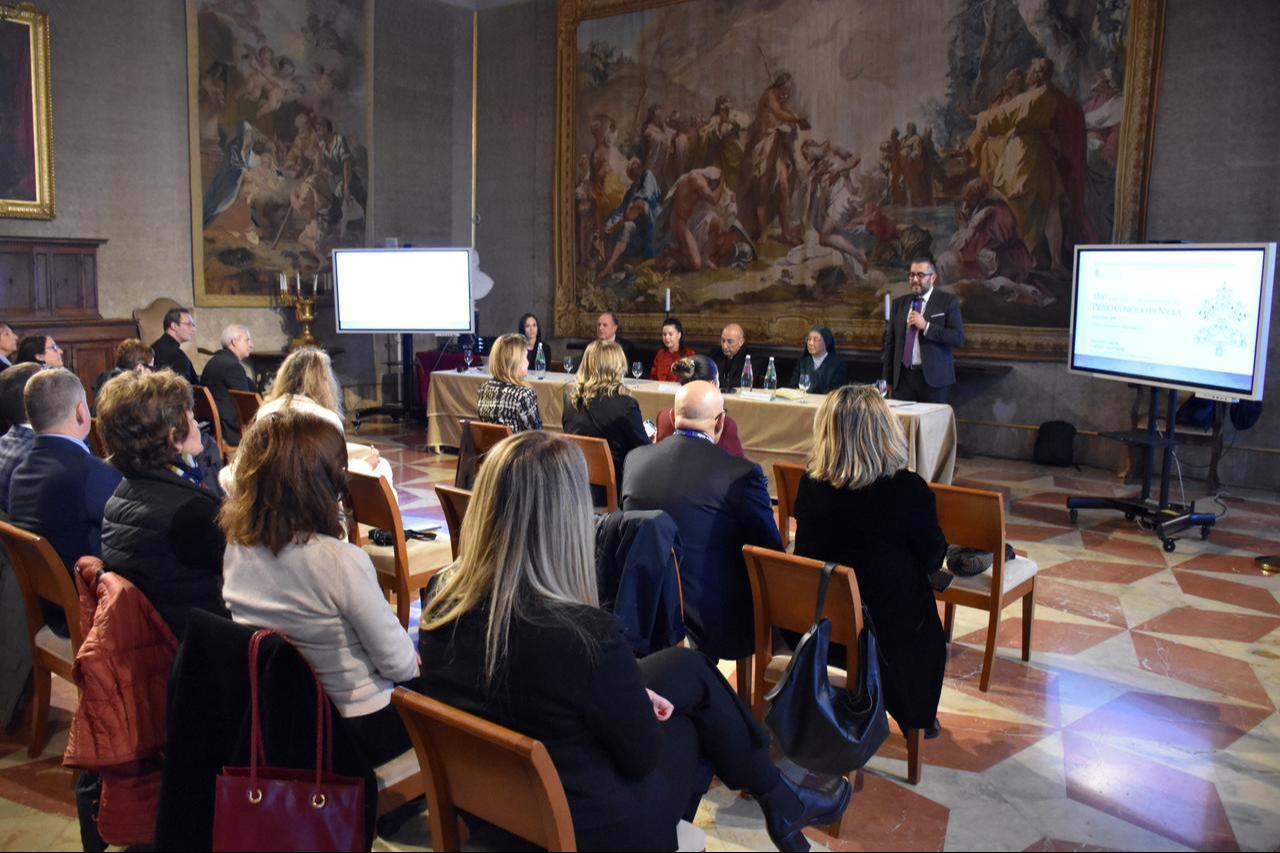 Participants attend a conference introducing Türkiye faith tourism destinations at the Pontifical Lateran University in Vatican City, Rome, Italy, Dec. 11, 2025. (AA Photo)