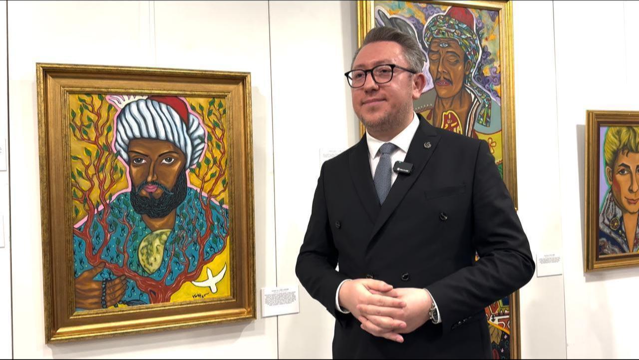 Mustafa Yildiz, Director of the Yunus Emre Institute (YEE) Romania, spoke to the press. Bucharest, Romania, December 13, 2025. (AA Photo)