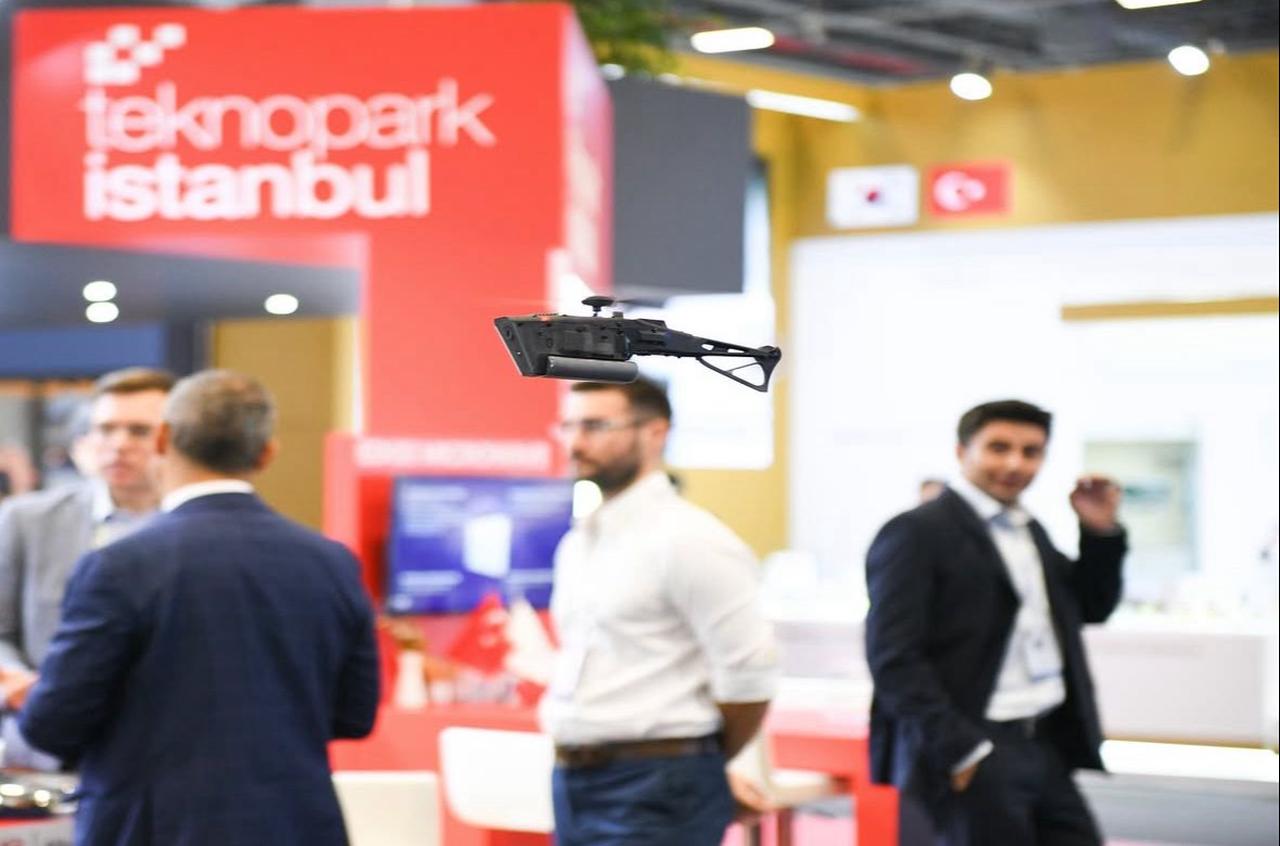 Turkish-made nano-class unmanned helicopter Nanoalp supports reconnaissance and intelligence missions and has entered export markets in Ankara, Türkiye on Dec. 13, 2025. (AA Photo)