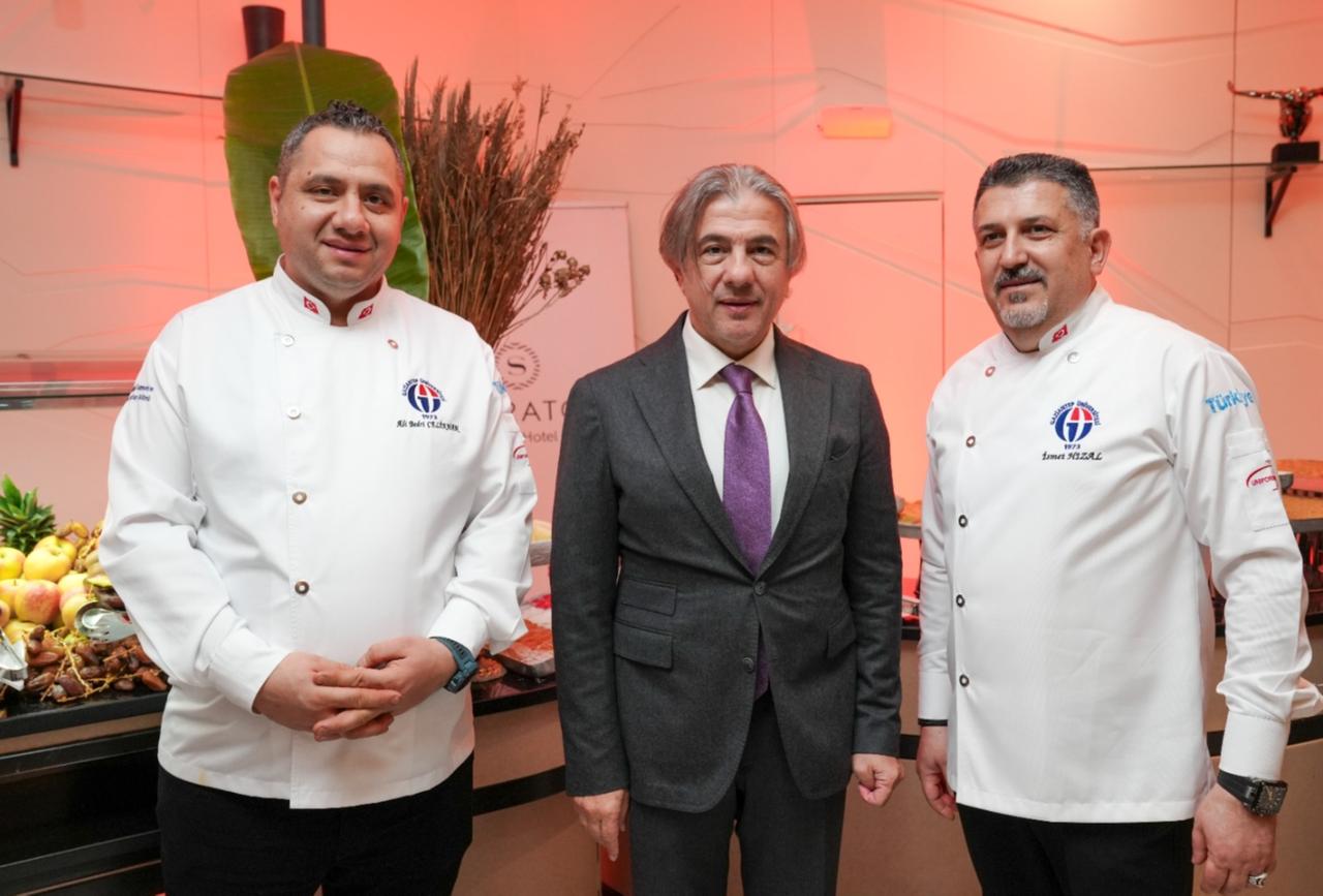 “Flavors of Anatolia”-themed Turkish Cuisine Days were held in Tunisia under the coordination of the Yunus Emre Institute, with the support of the Sheraton Hotel and Turkish Airlines. Türkiye’s Ambassador to Tunisia, Ahmet Misbah Demircan, also attended the event , December 12 , 2025 .(AA Photo)