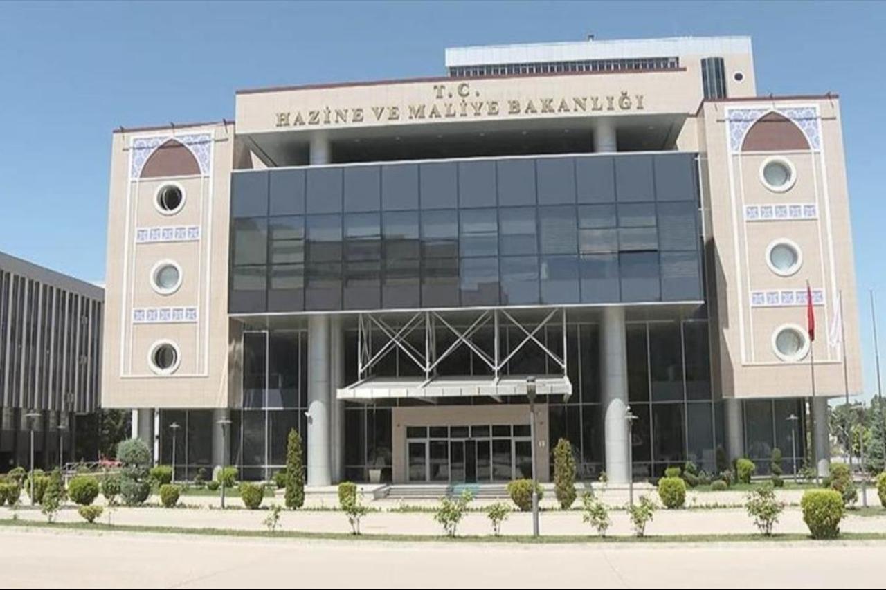 Exterior view of the main building of Türkiyes Ministry of Treasury and Finance in Ankara, Türkiye. (AA Photo)