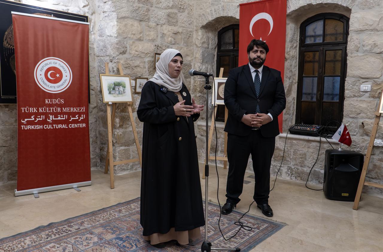 A ceramic exhibition featuring leaves from plants grown in depopulated Palestinian villages was opened to visitors at the Yunus Emre Institute Turkish Cultural Center in Jerusalem on December 14, 2025. (AA Photo).