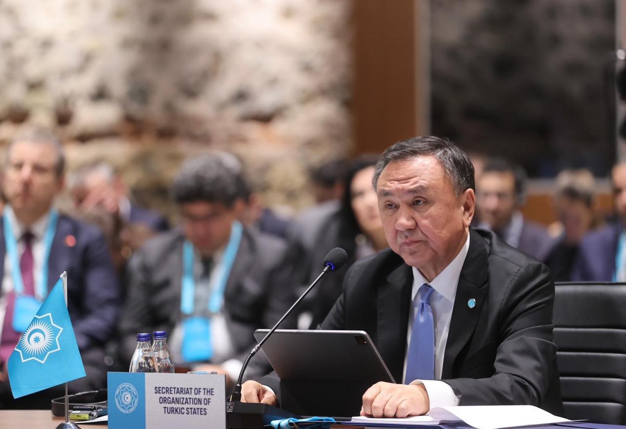 The 5th Meeting of the Ministers in charge of Energy of the Organization of Turkic States (OTS) was convened in Istanbul with the attendance of Ambassador Kubanychbek Omuraliev, Secretary General of the OTS, in Istanbul, Türkiye on Dec. 10, 2025. (Photo via X/Turkic_States)