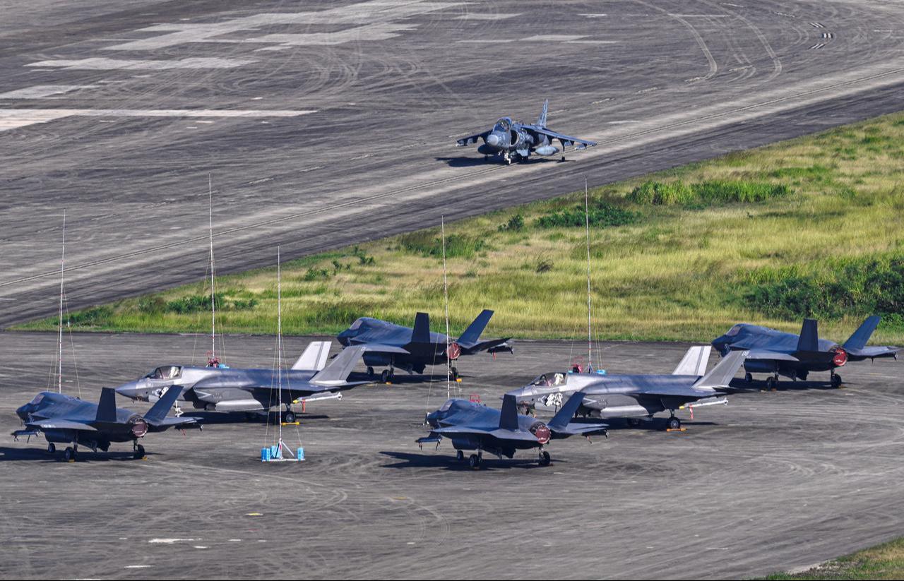 A US Marine Corps AV-8B Harrier II taxis at José Aponte de la Torre Airport, formerly Roosevelt Roads Naval Station, on December 15, 2025, in Ceiba, Puerto Rico. (AFP Photo)