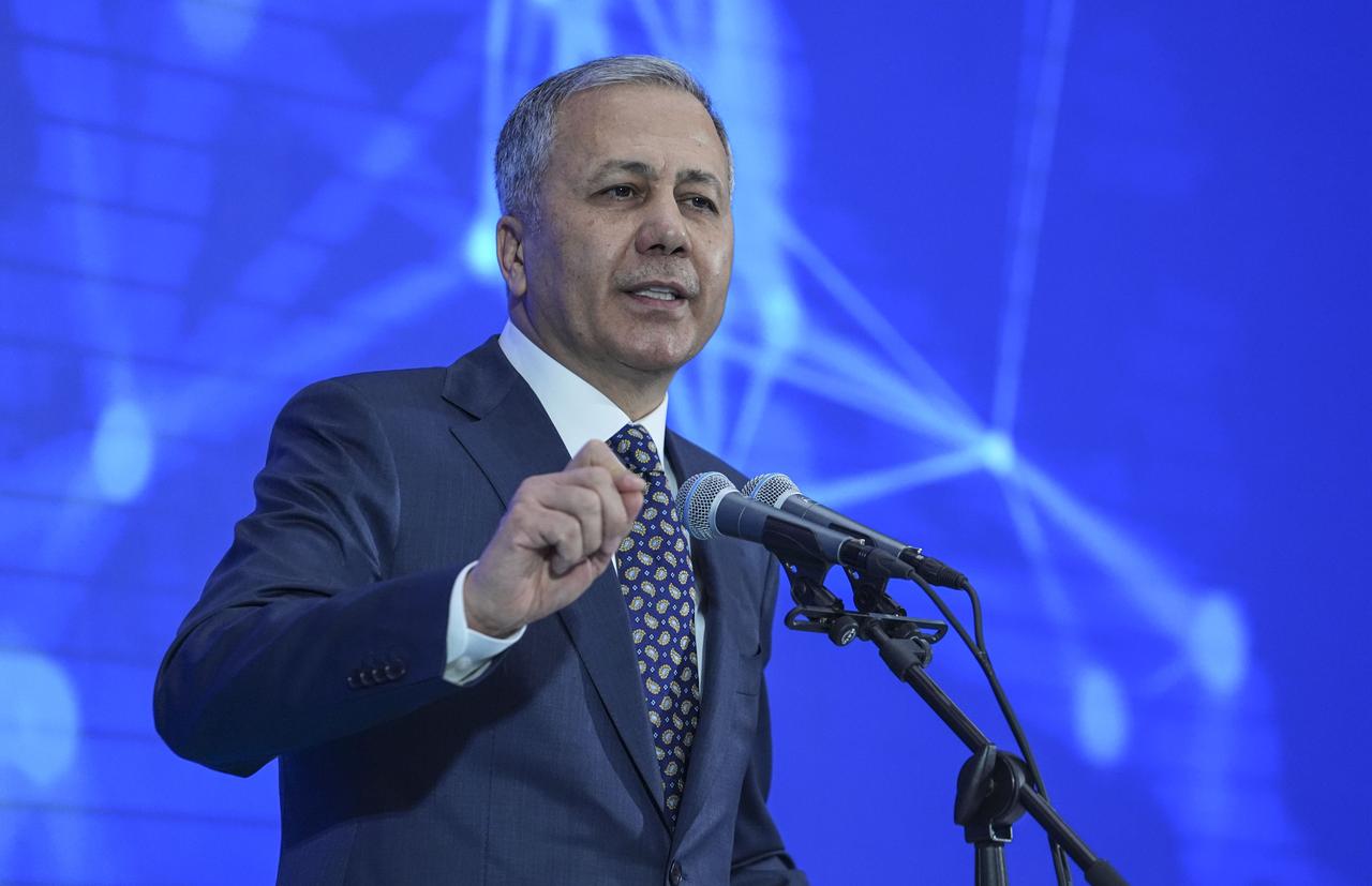 Interior Minister Ali Yerlikaya speaking at the Provincial Police Chiefs Annual Evaluation Meeting, Dec. 17, 2025. (AA Photo)