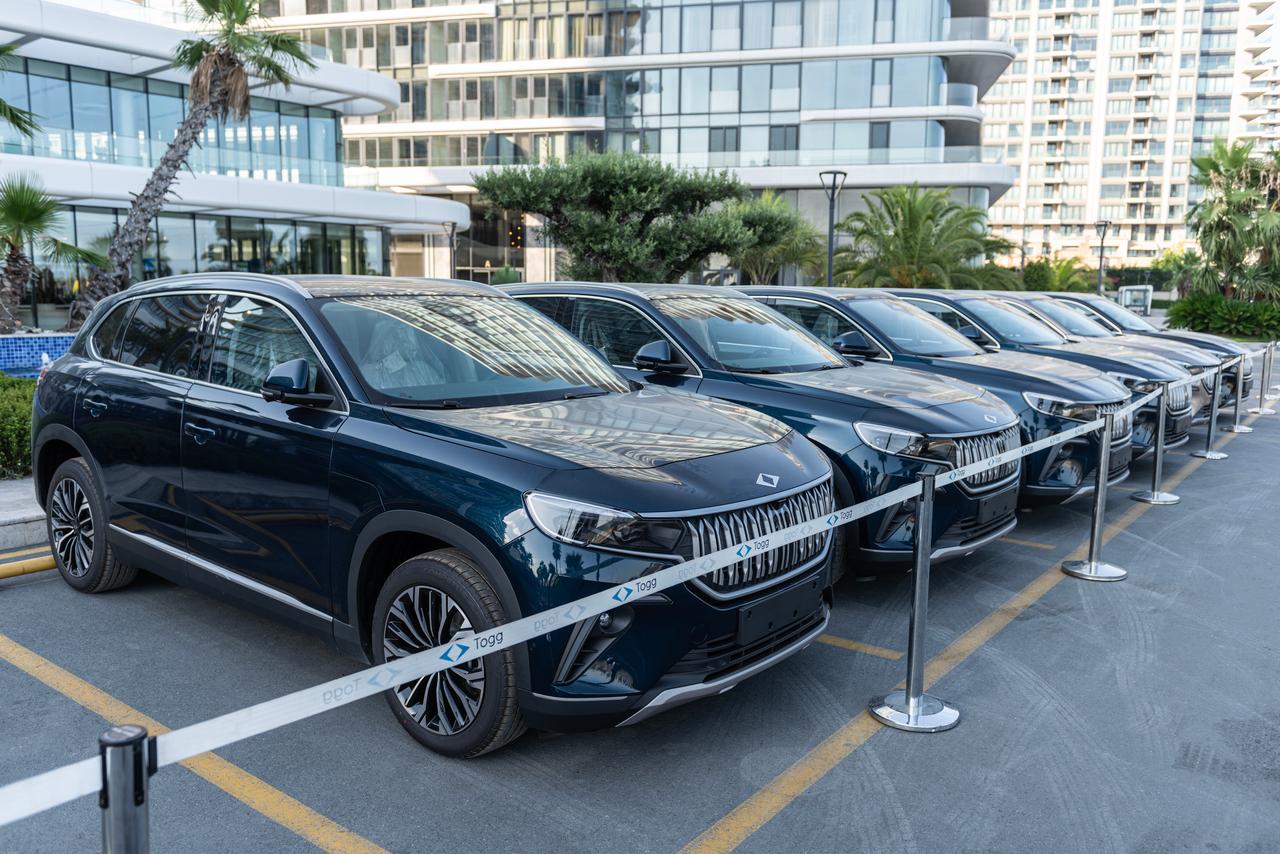 Photo shows Türkiye’s domestic car brand Togg T10X EV, standing at Togg Experience Center in Istanbul, Türkiye, accessed on Dec. 18, 2025. (Adobe Stock Photo)