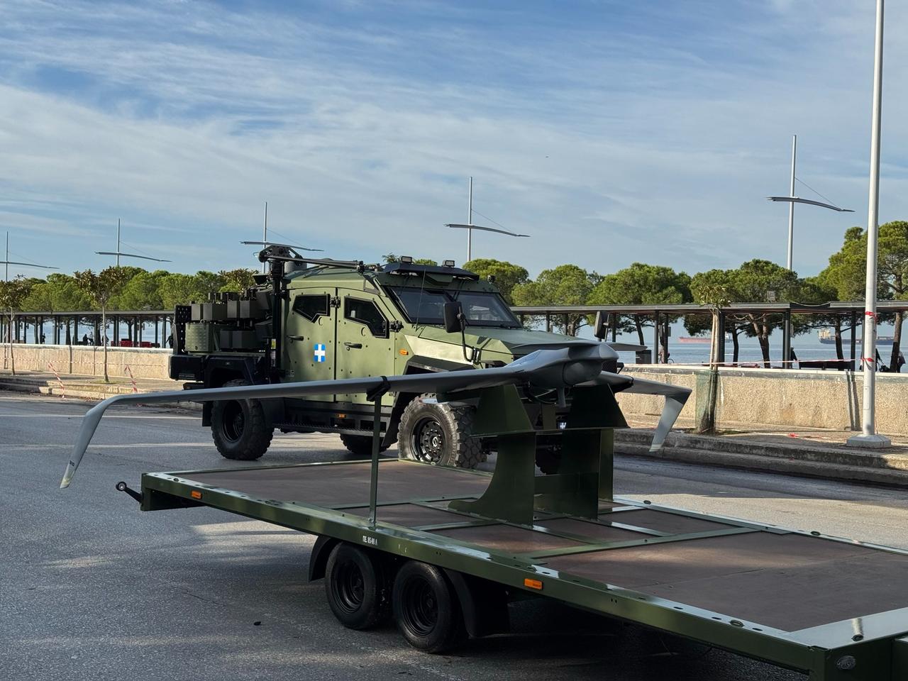 Greek Army's Israeli SPIKE NLOS missiles during a military parade in Greece, Oct 28, 2025. (Photo via X/@Ioannis_Nikitas)