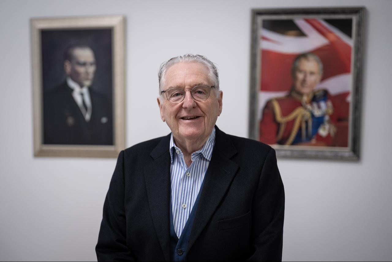British Chamber of Commerce in Türkiye (BCCT) Chairman Chris Gaunt speaking to Anadolu Agency reporter in Istanbul, Türkiye, Dec. 18, 2025. (AA Photo)