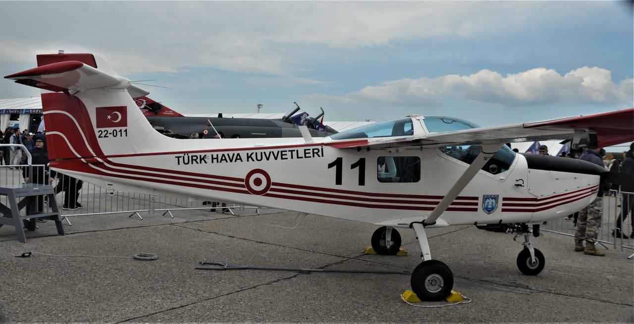 PAC MFI-17 Super Mushshak trainer aircraft of the Turkish Air Force Command on April 29, 2023, at an unspecified location. (Photo via wikimedia)