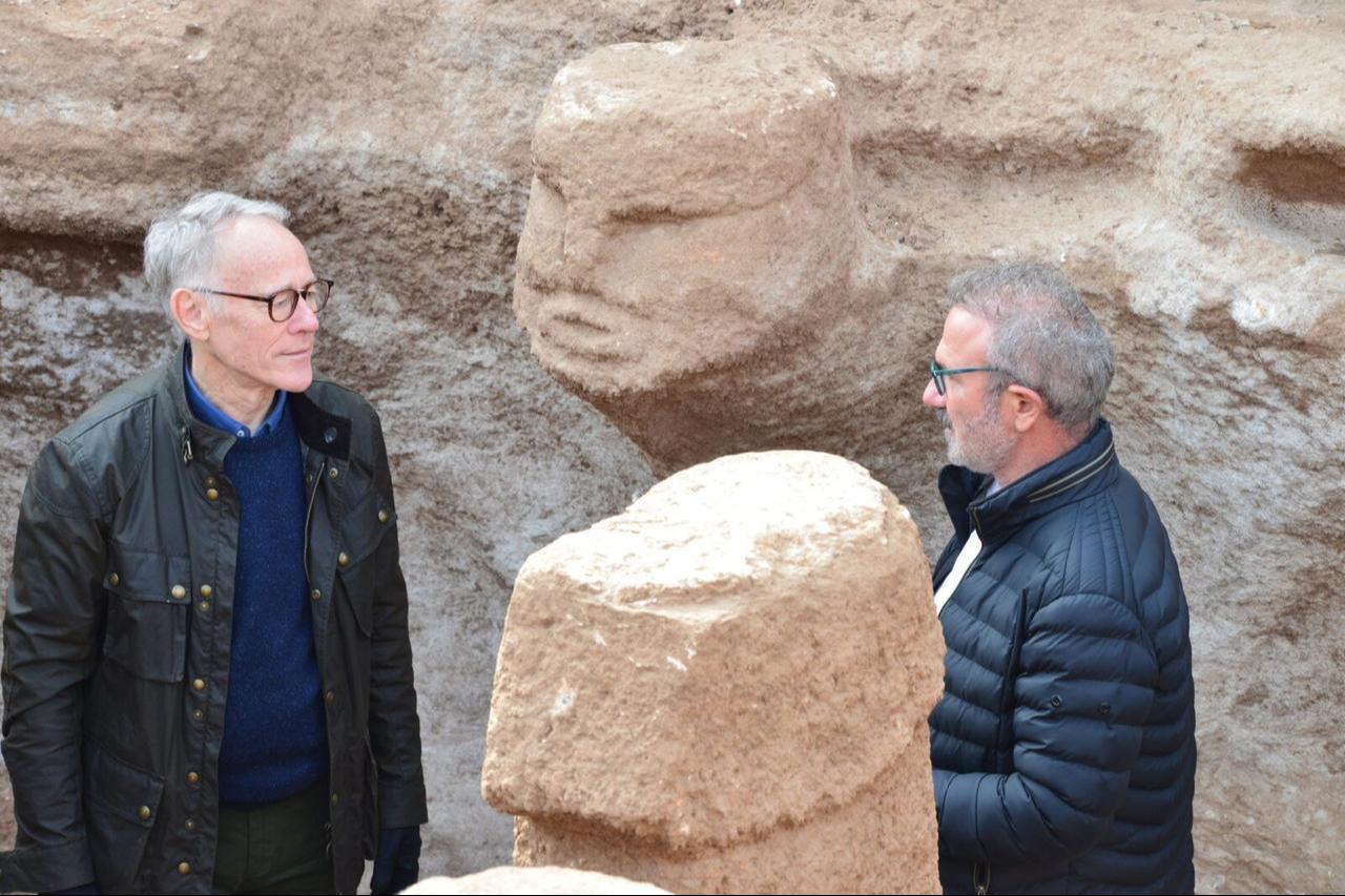 Graham Hancock and Professor Necmi Karul at Karahantepe, Sanliurfa, Türkiye, Oct. 11, 2021. (Photo via Graham Hancock Archive)
