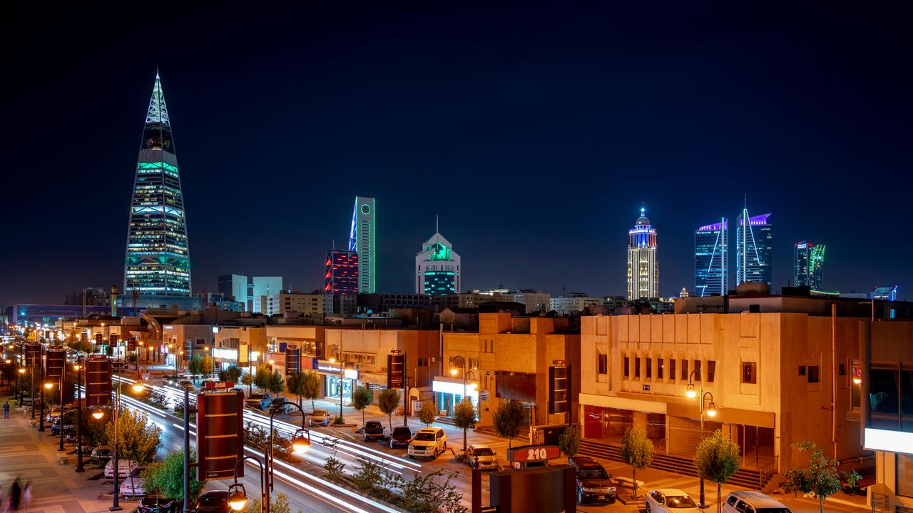 A night view of Al Tahlia Street featuring the iconic Al Faisaliah Tower in Riyadh, Saudi Arabia, accessed on May 24, 2025. (Adobe Stock Photo)