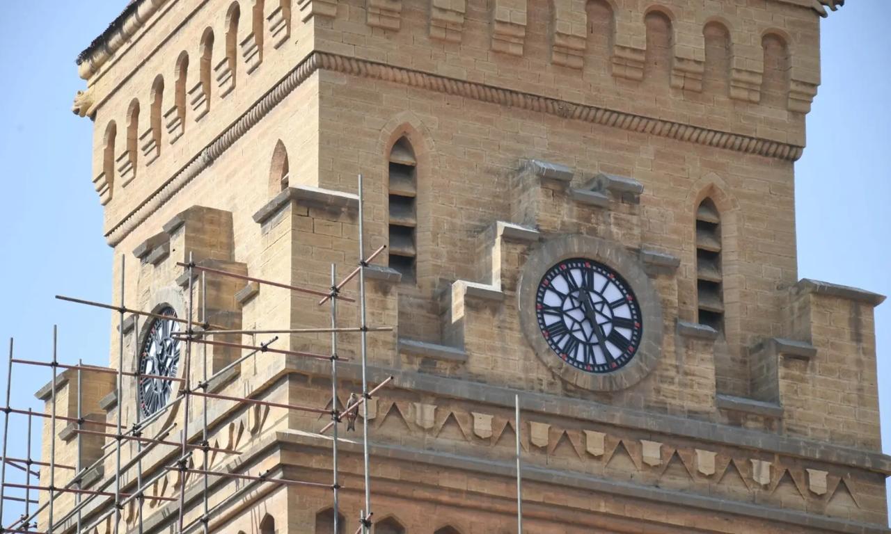 The clocktower at Empress Market in Karachi, Pakistan. (AA Photo)