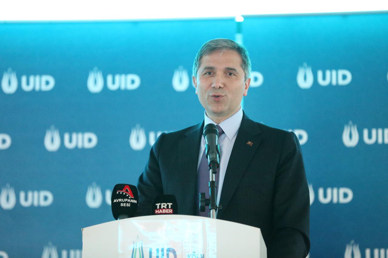 The Union of International Democrats (UID) held a public gathering themed “A Journey of Heart from Türkiye to the World,” where AK Party Deputy Chairman Zafer Sirakaya delivered a speech in Cologne, Germany on Dec. 2, 2025. (AA Photo)