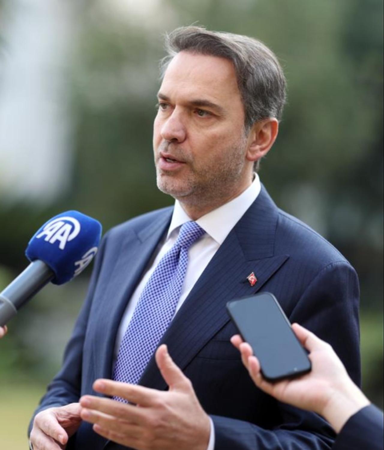 Energy and Natural Resources Minister Alparslan Bayraktar speaks to reporters in Islamabad, Pakistan, December 2, 2025. (AA Photo)