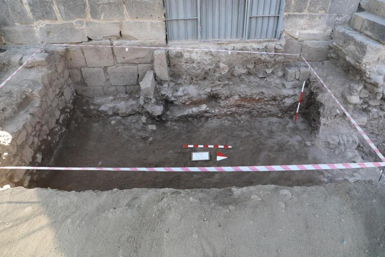 A view of archaeological excavations at the Artuklu Palace in Diyarbakir, Türkiye, Dec. 18, 2025. (IHA Photo)