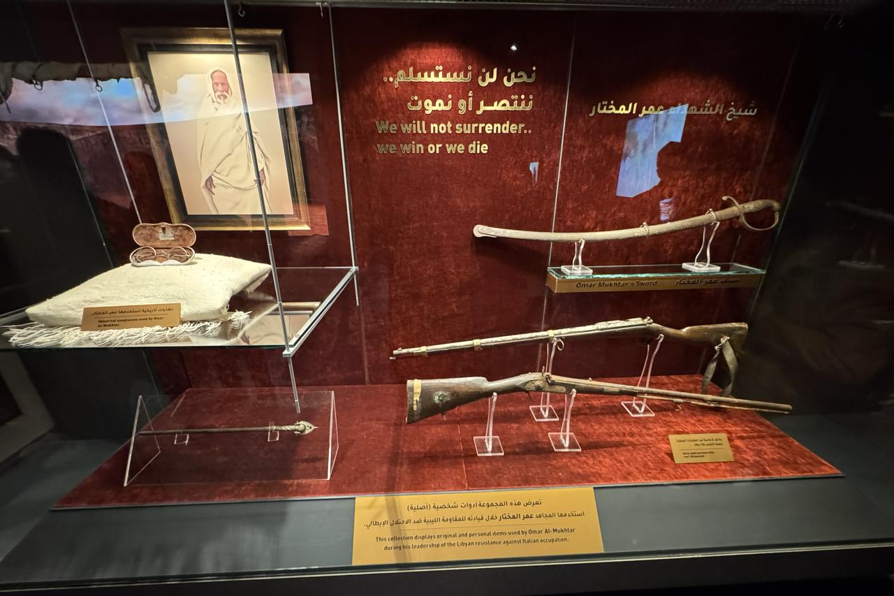 A selection of artifacts exhibited at the Libya National Museum, housed in the historic Al-Hamra Palace in Tripoli, Dec. 22, 2025. (AA Photo)