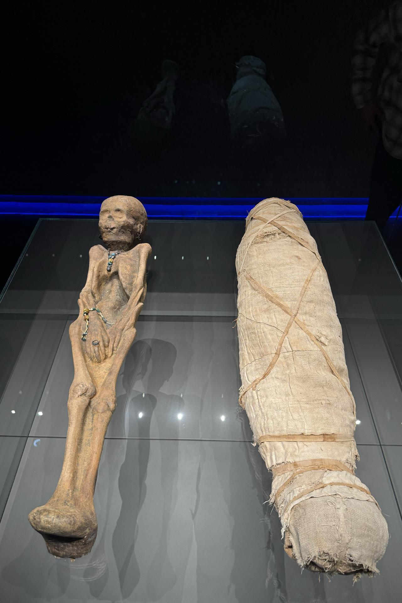 Mummies on display at the Libya National Museum inside Tripoli’s historic Al-Hamra Palace, Dec. 22, 2025. (AA Photo)