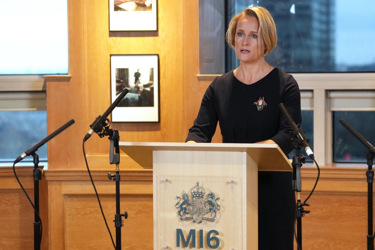 The new head of Britain's MI6, Blaise Metreweli, makes her first public speech in London, United Kingdom on Dec. 15, 2025. (AFP Photo)