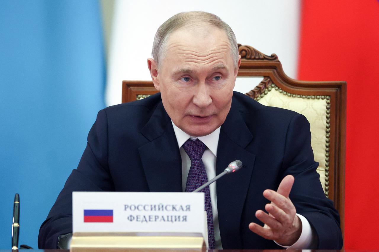 Russia's President Vladimir Putin speaks during the informal summit of Commonwealth of Independent States (CIS) leaders in Saint Petersburg, Russia on Dec. 21, 2025. (Sputnik/AFP Photo)