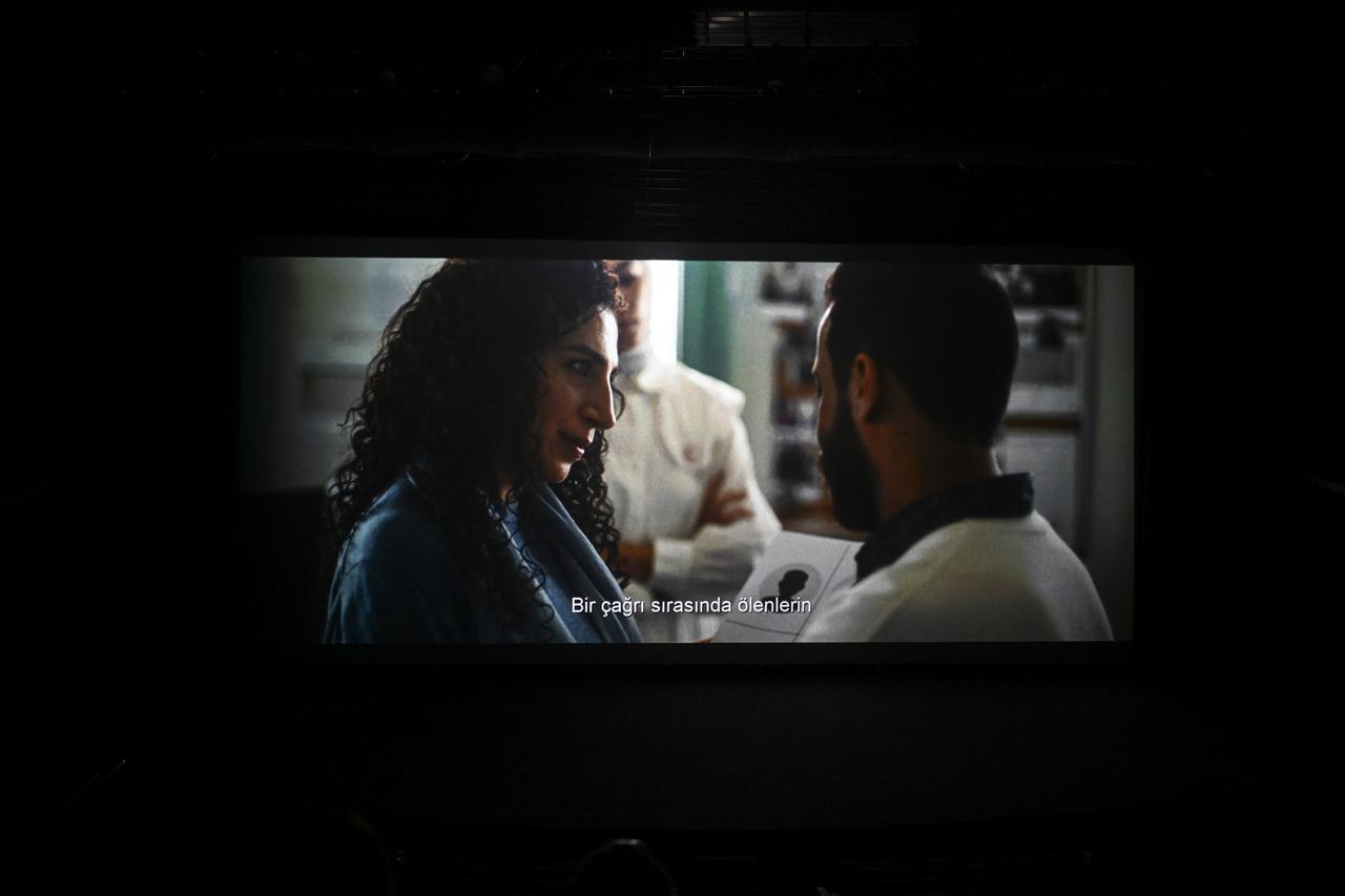 This image released by Anadolu Agency shows Motaz Malhees in a scene from" The Voice of Hind Rajab." (AA Photo)