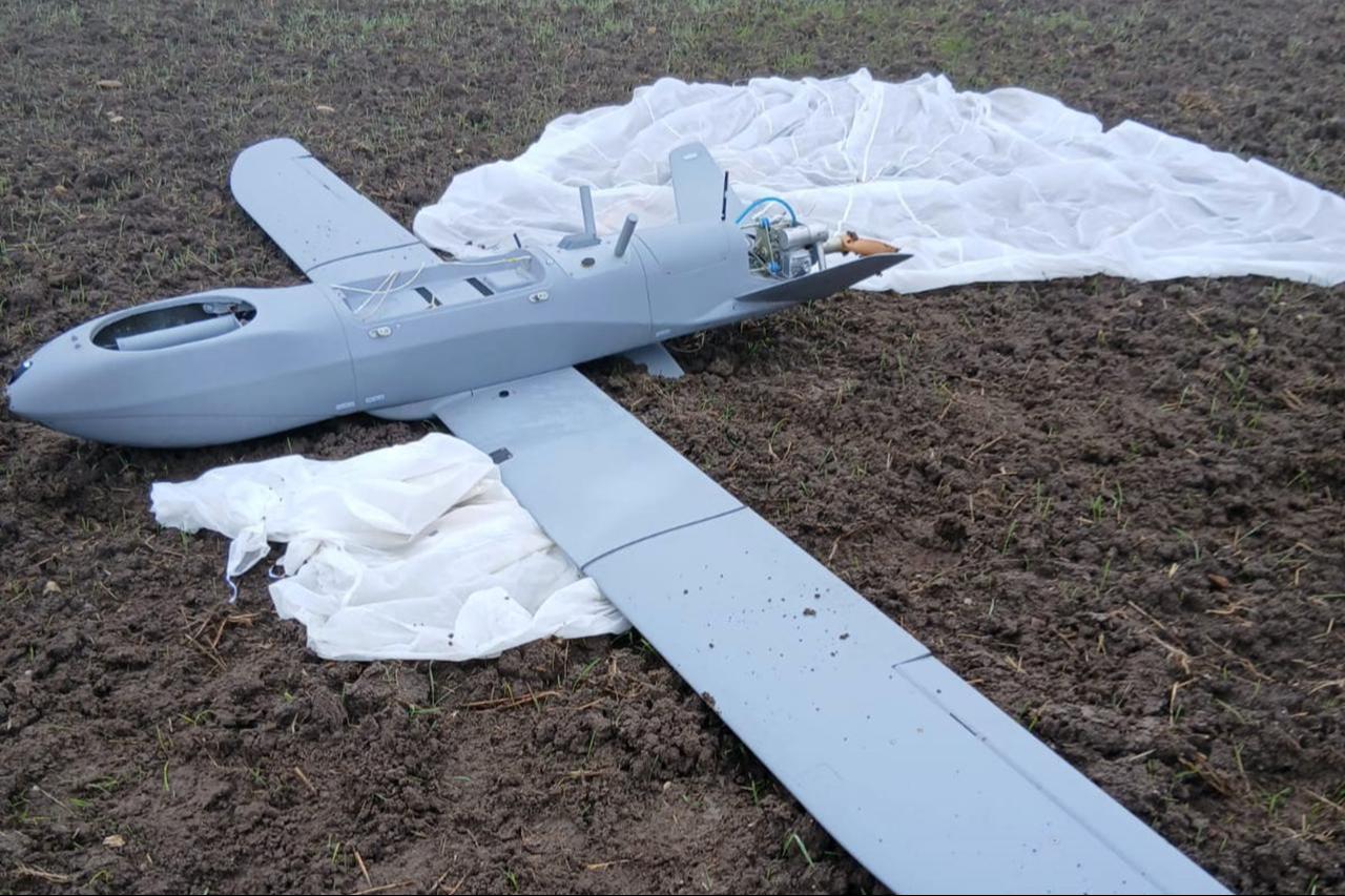 The photo shows the unidentified drone found in Balikesir, Türkiye, accessed on Dec. 20, 2025. (IHA Photo)