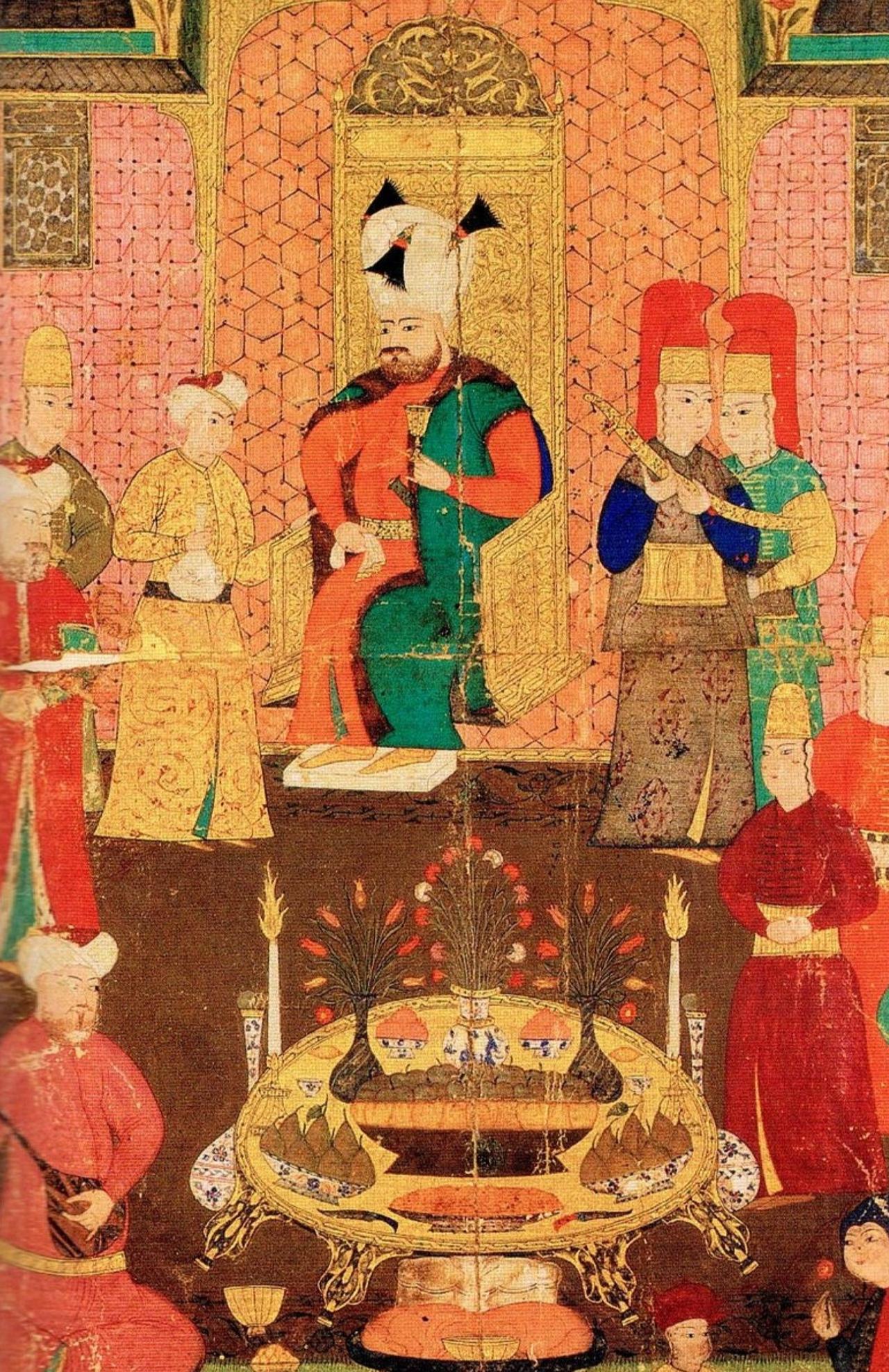 A miniature depicts Sultan Murad IV. (Photo via Wikimedia)
