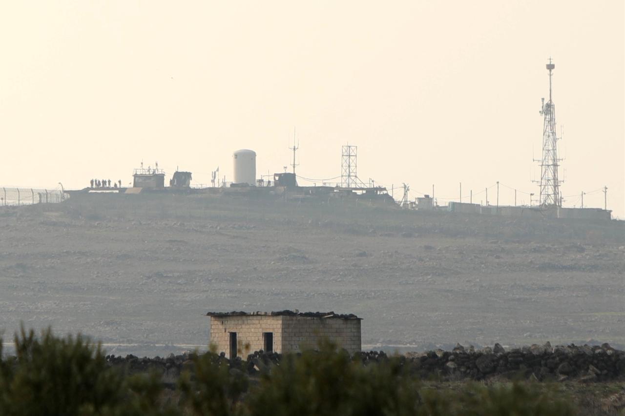 A view of Al Qunaitra, where the Israeli army established nine military bases in and around civilian settlements and strategic hills in southern Syria, Dec. 17, 2025. (AA Photo)