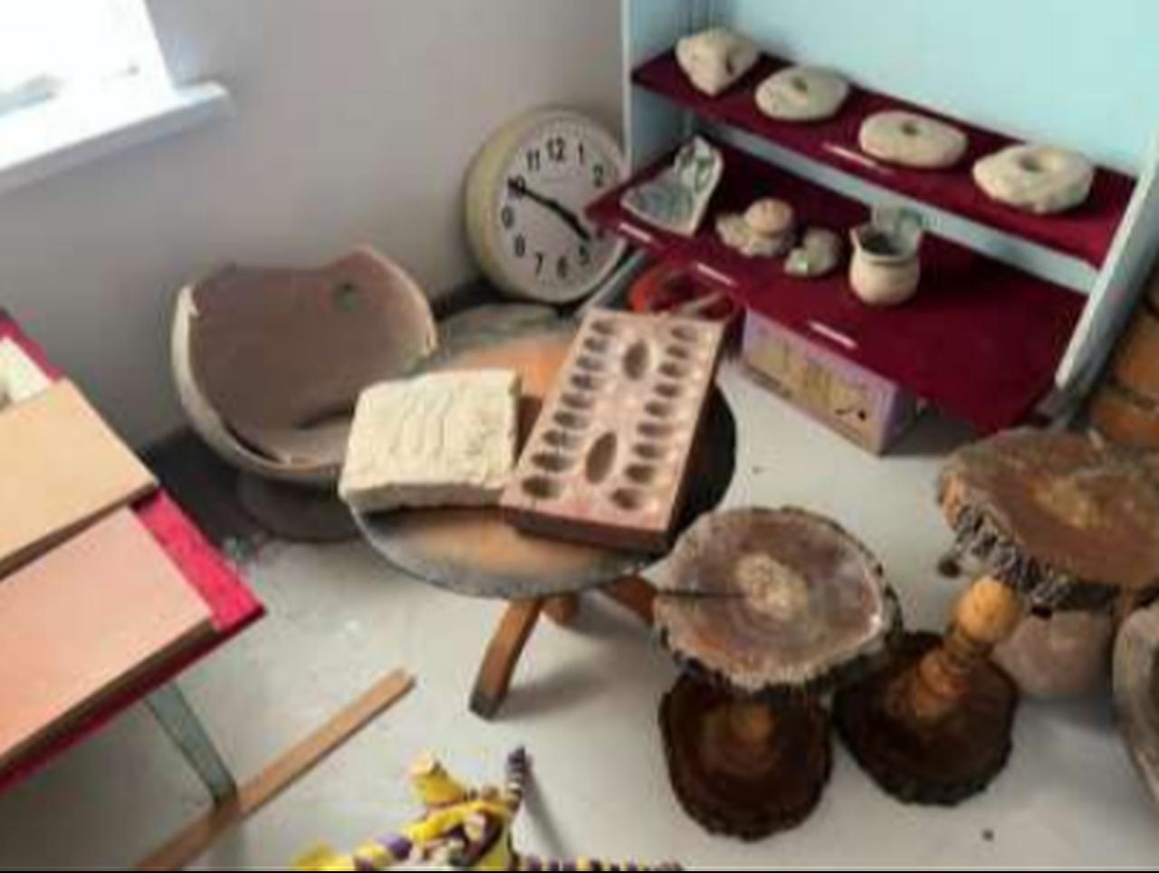 A interior view of museum building where the inscription was identified in Orangay village, Turkistan region, Kazakhstan, Aug. 6, 2025. (Photo via YAZIT)
