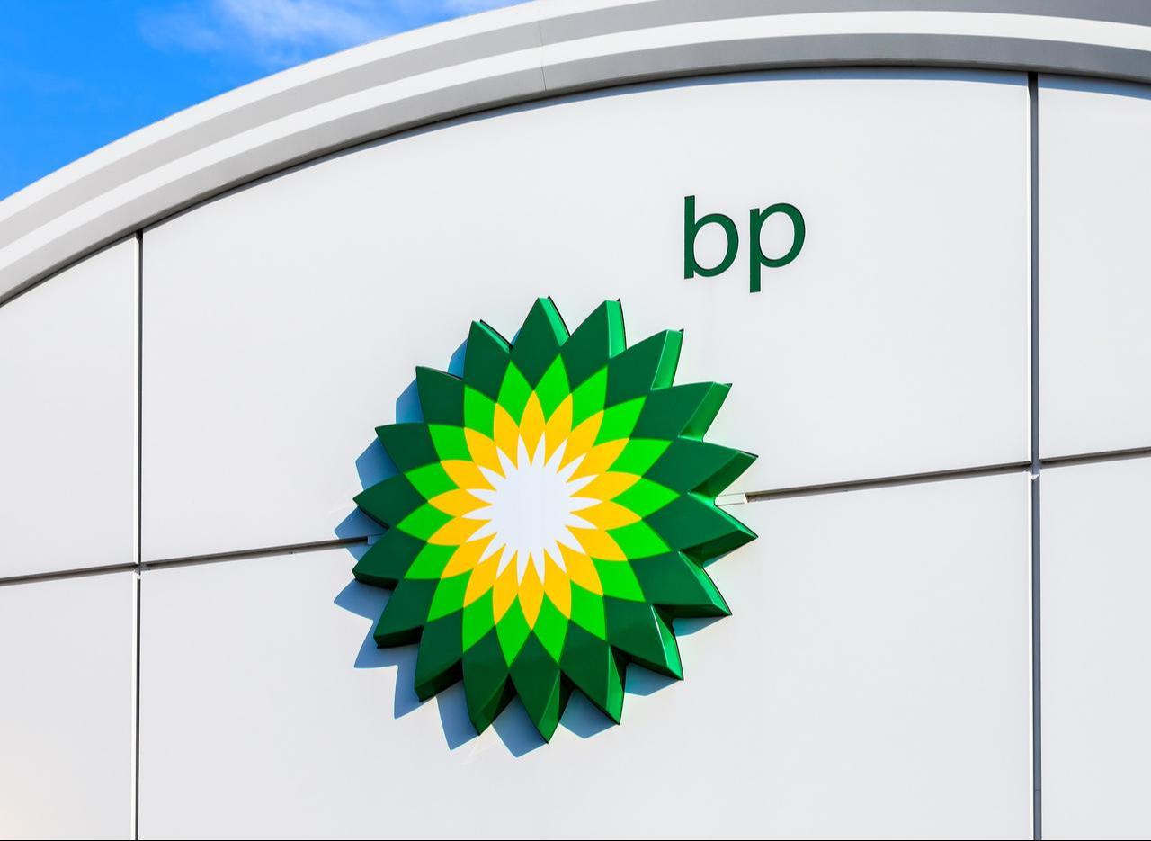 File photo shows BP’s logo displayed at one of its company buildings. (Adobe Stock Photo)