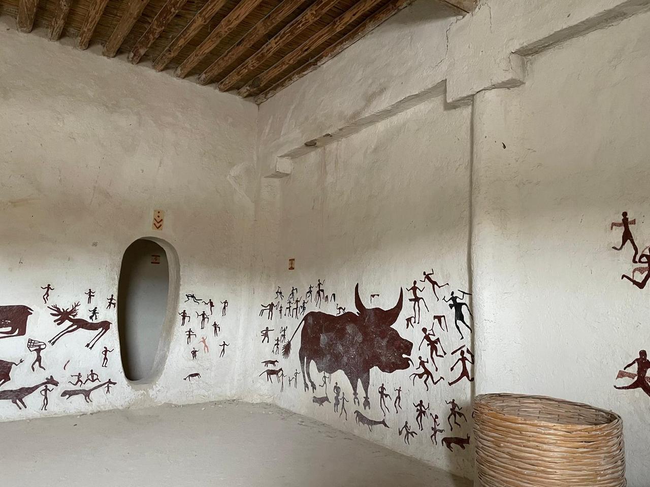 A view of reproductions of wall paintings originally discovered by James Mellaart at Catalhoyuk, Konya, Türkiye, Dec. 17, 2025. (Photo by Koray Erdogan/Türkiye Today)