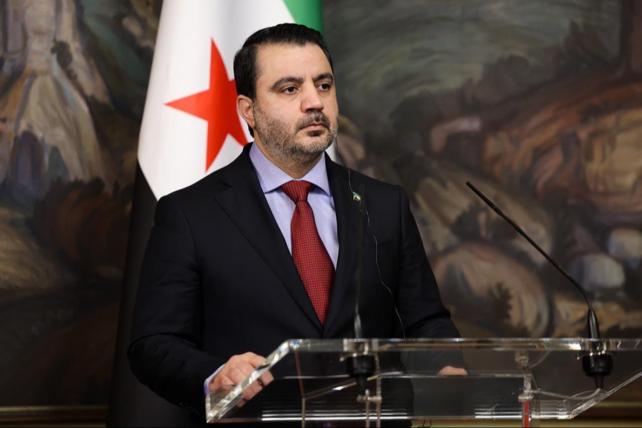 Syrian Foreign Minister Asaad al-Shaibani and Russian Foreign Minister Sergey Lavrov (not seen) hold a press conference in Moscow, Russia on July 31, 2025. (Photo via Russian Foreign Ministry)