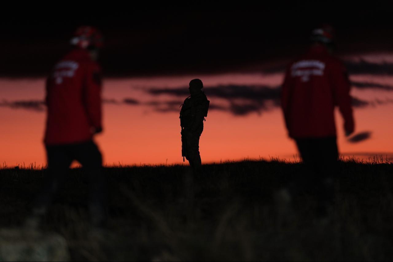 Search and rescue teams continue operations after the Libya-bound business jet carrying Libyan Chief of Staff General Muhammad Ali Ahmad Al-Haddad crashed in Ankara, Türkiye, Dec. 24, 2025. (AA Photo)