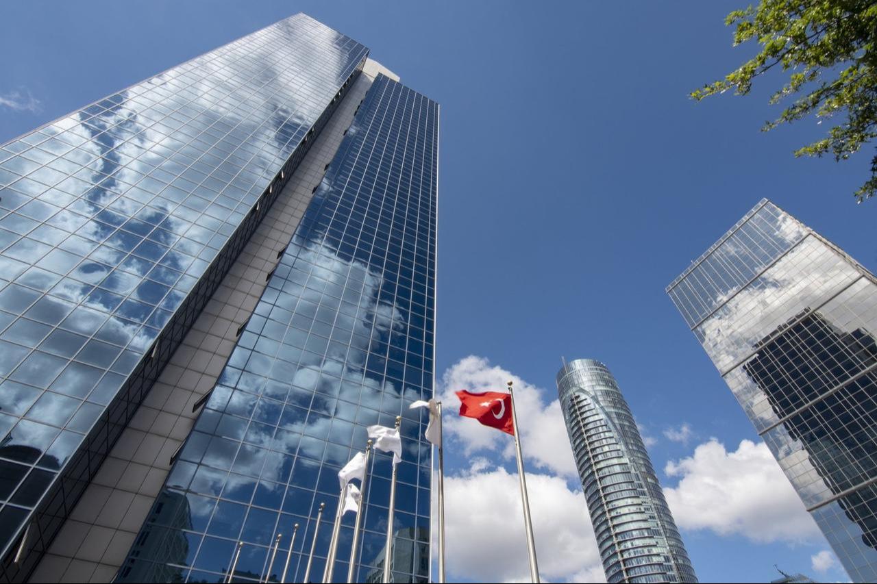 File photo shows aigh-rise office buildings in Maslak, Istanbul, Türkiye. (AA Photo)