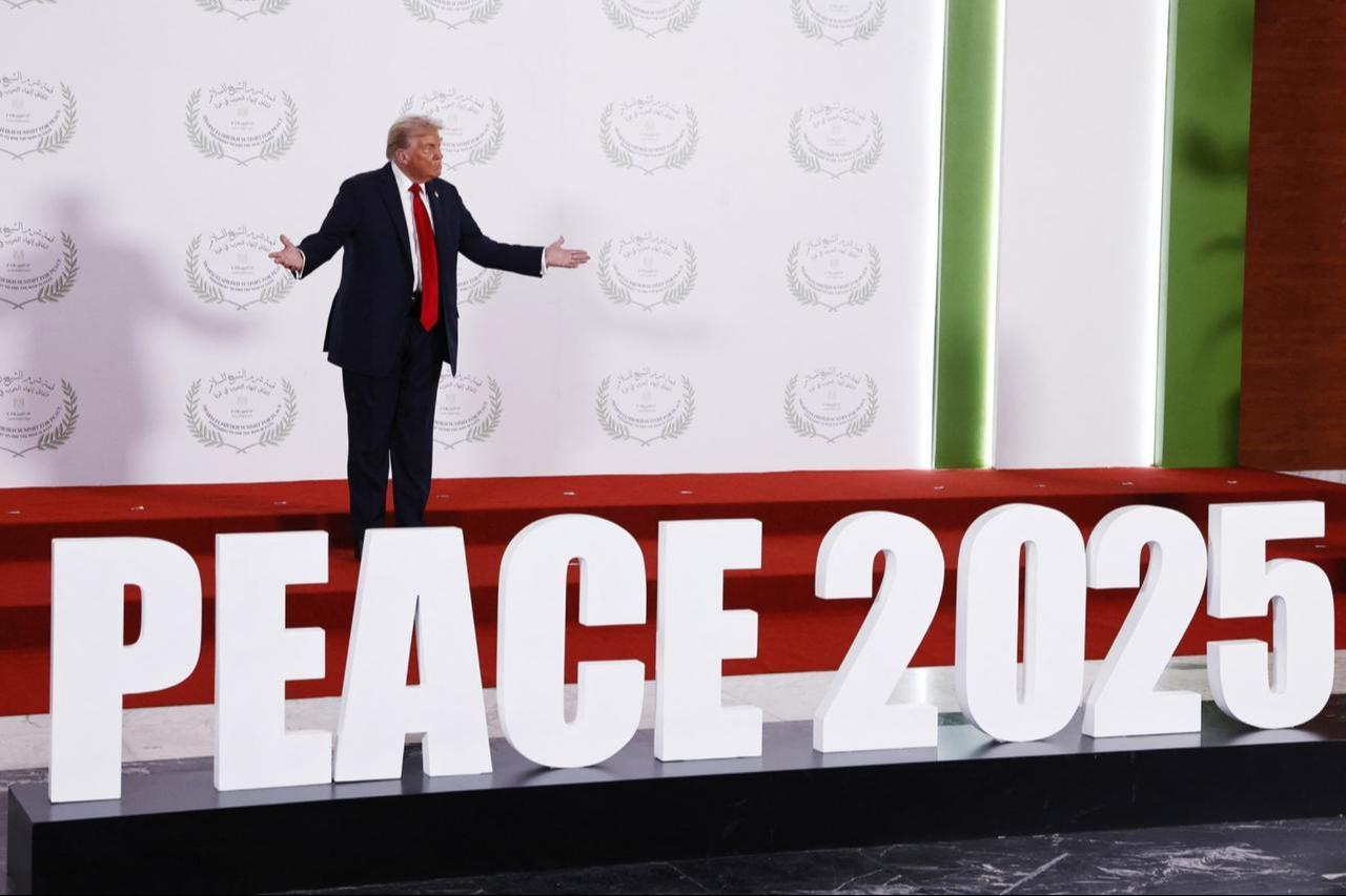 President Donald Trump at the Gaza Peace Summit in Sharm El-Sheikh, Egypt, accessed on Dec. 25, 2025. (AFP Photo)