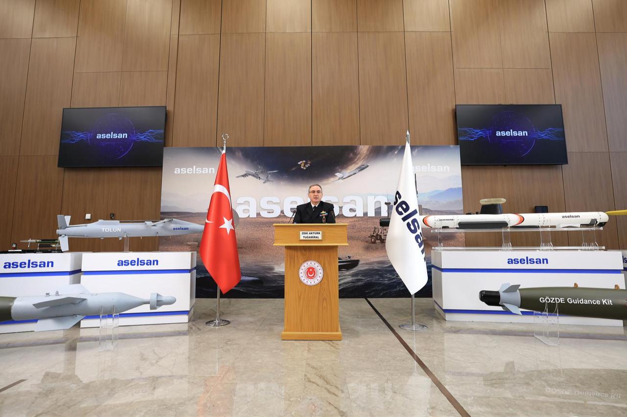 Rear Adm. Zeki Akturk, Press and Public Relations Advisor and Spokesperson of the Ministry of National Defense, speaking at the weekly press briefing in Ankara, Dec. 25, 2025. (AA Photo)