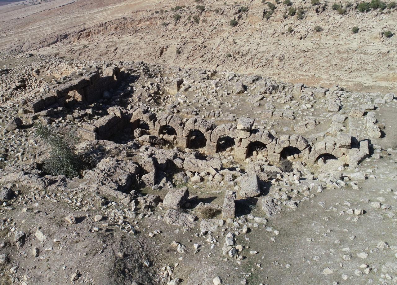 A view of archeological excavations at Rabat Castle, Mardin, Türkiye, December 23, 2025. (AA Photo)