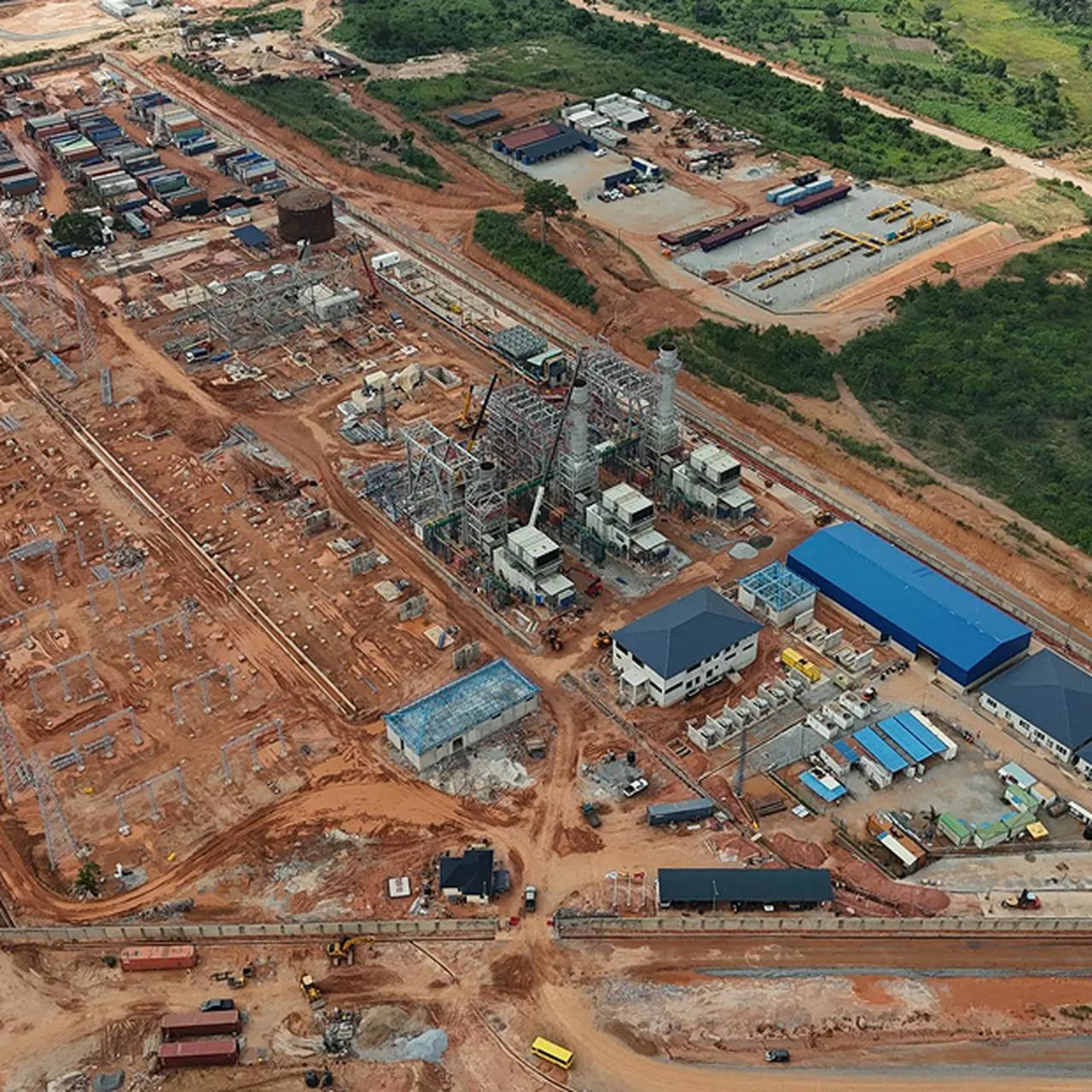 Aerial view of Aksa Enerji’s Kumasi Natural Gas Combined Cycle Power Plant under construction in Ghana. (Photo via aksaenerji.com.tr)