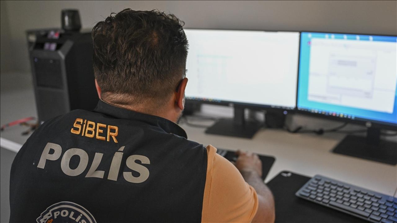 A cyber police looking at computer screen in Türkiye, accessed on November 15, 2024. (AA Photo)