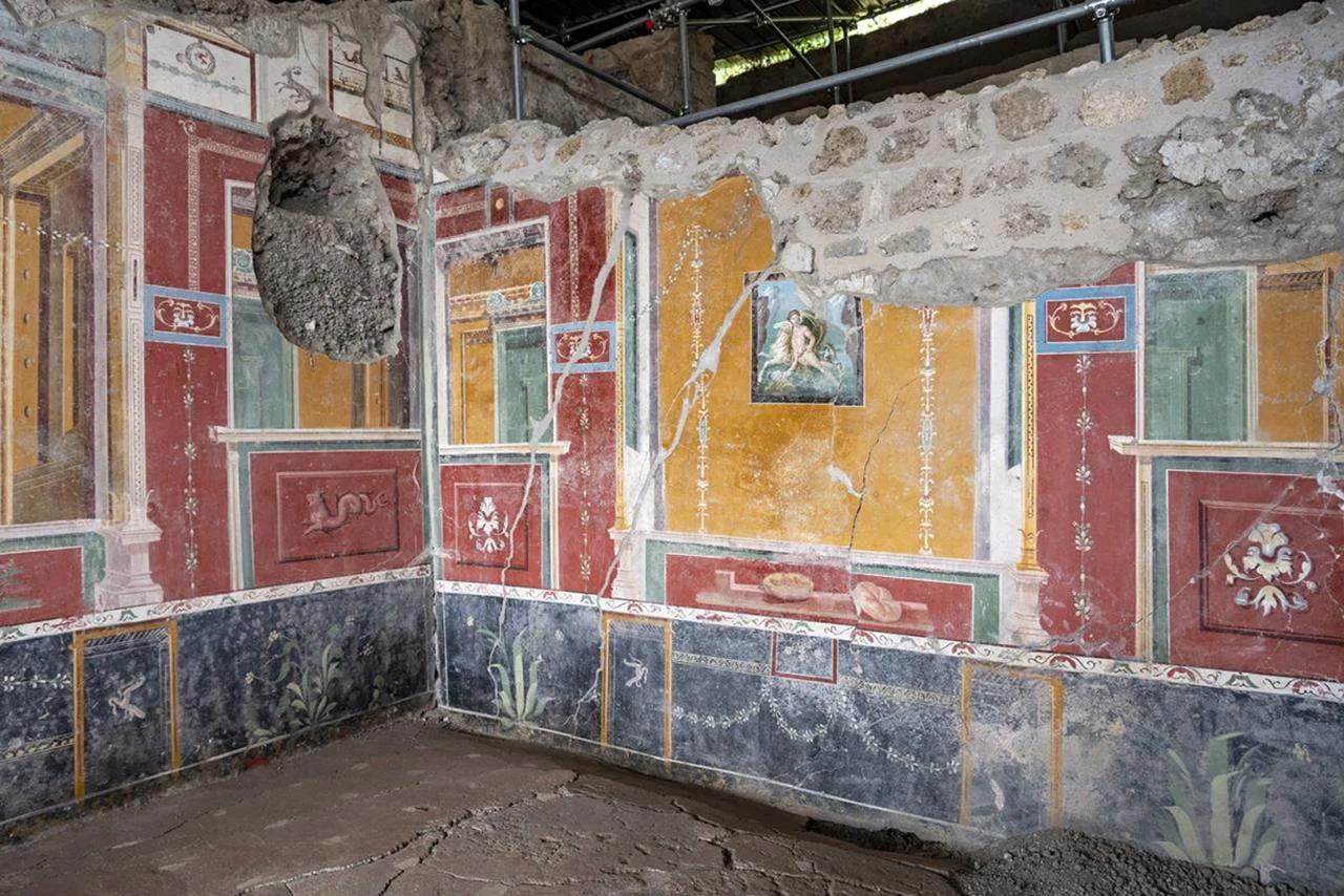 The decoration of Phrixus and Helle’s House in Pompeii, Italy. (Photo via Archaeological Park of Pompeii)