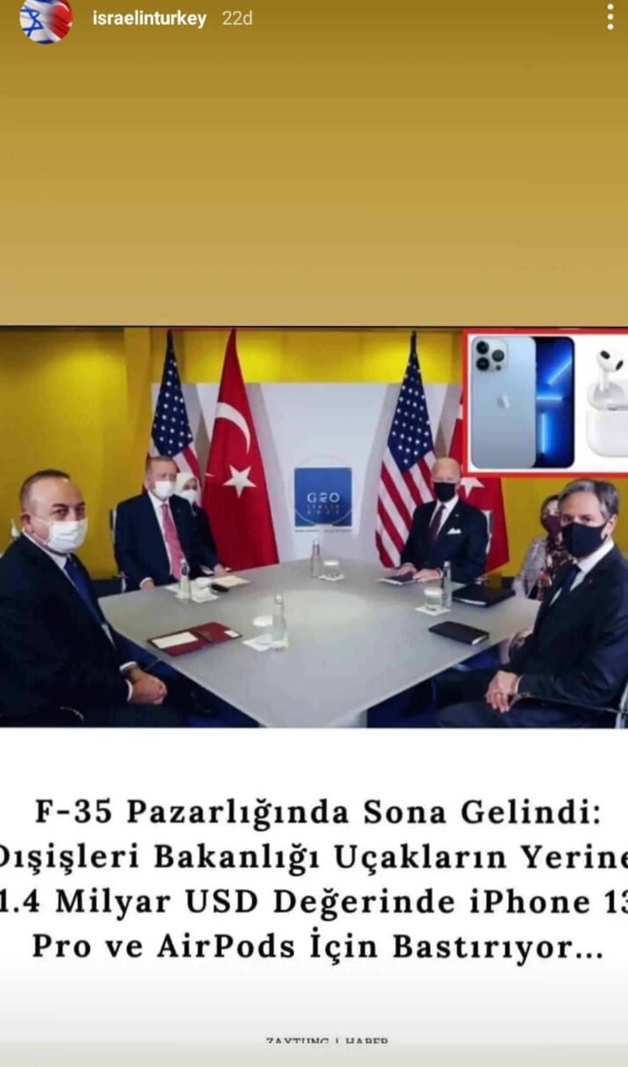 A post from the official account of the Israeli Embassy on November 2, 2021. (Photo via Social Media)