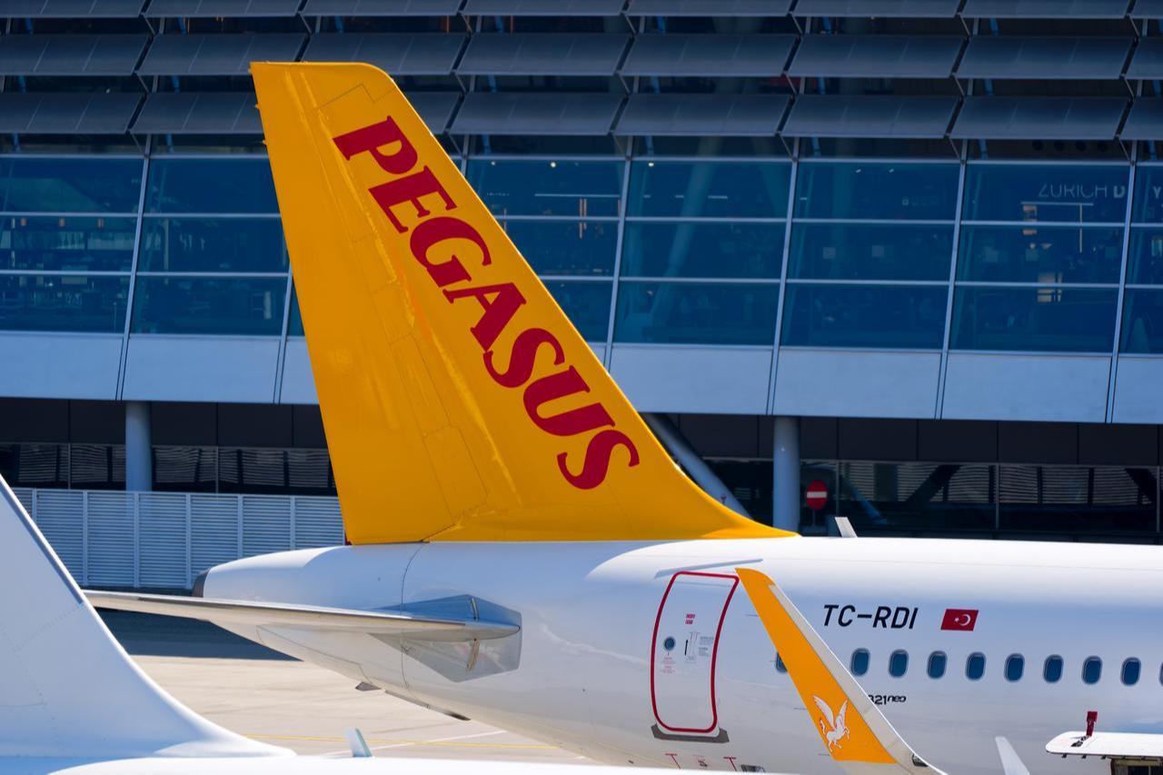 A Pegasus Airlines Airbus A321neo is parked at Zurich Airport, May 10, 2025. (Adobe Stock Photo)