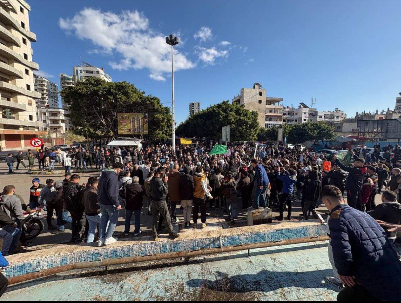 A demonstration was held in Tartous after Ghazal Ghazal, head of the Supreme Alawite Council, called for demonstrations in support of federalism in Alawite, Syria on Dec. 28, 2025. (Photo via X)