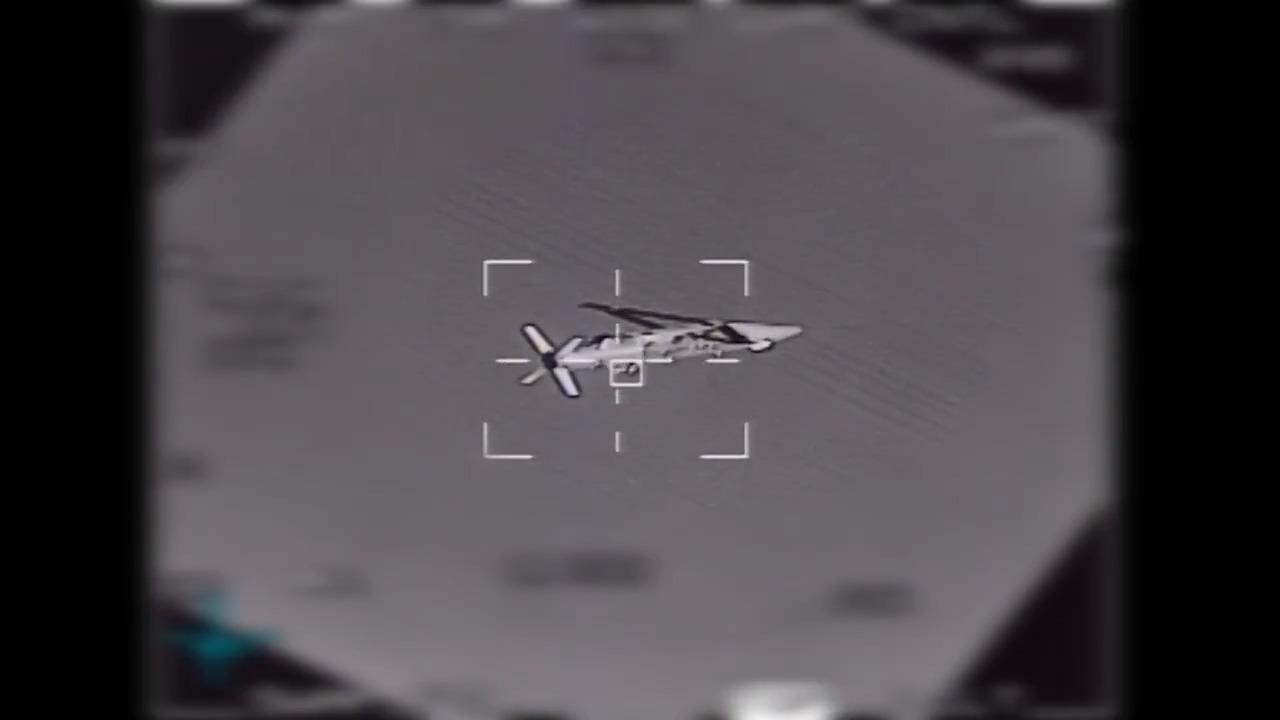 Aselsan's Tolun munition gliding to its target after being deployed from an F-16 during a test firing at an undisclosed location and time. (Photo via X/@aselsan)