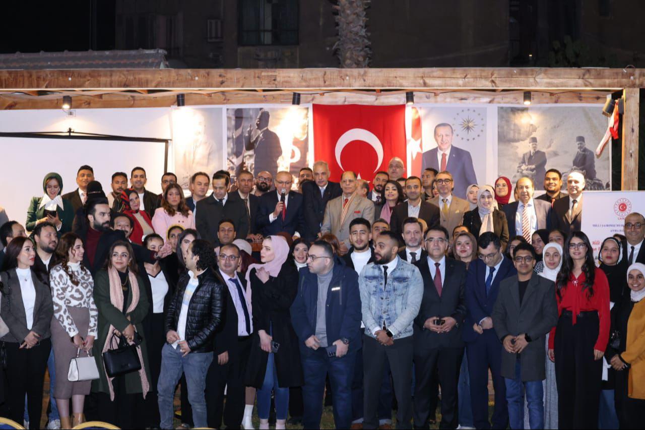 Mehmet Akif Ersoy, the author of Türkiye’s national anthem, the “Istiklal Marsi,” was commemorated at a ceremony held at the Turkish Embassy in Cairo on the 89th anniversary of his death, December 29, 2025. ( AA Photo )