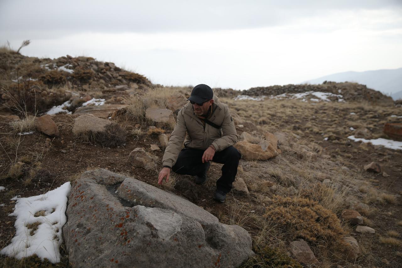 A view of a Late Hittite city located on the summit of Gollu Dag in Nigde, central Türkiye, Dec. 28, 2025. (AA Photo)