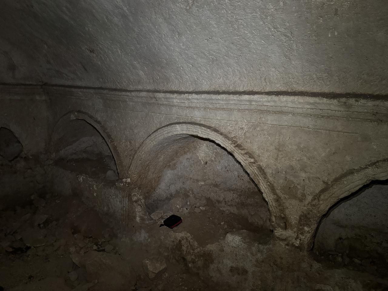 A domed burial chamber believed to be around 1,800 years old was discovered in the rural Besni district of Adiyaman, southeastern Türkiye, Dec. 29, 2025. (AA Photo)